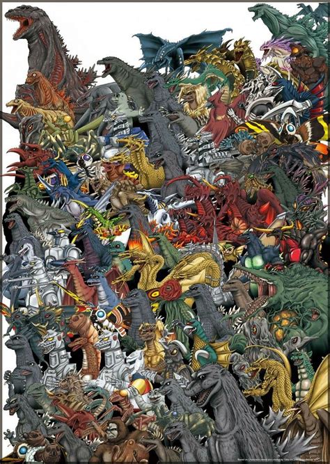 Every godzilla | Godzilla collage, Godzilla monsters list, All godzilla