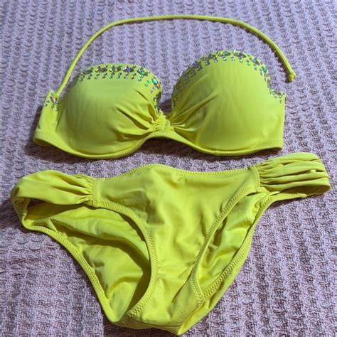 Victoria S Secret Swim Victorias Secret Vibrant Yellow Bikini With