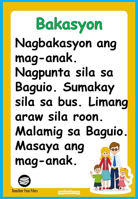 printable reading materials  grade  tagalog  gabriella