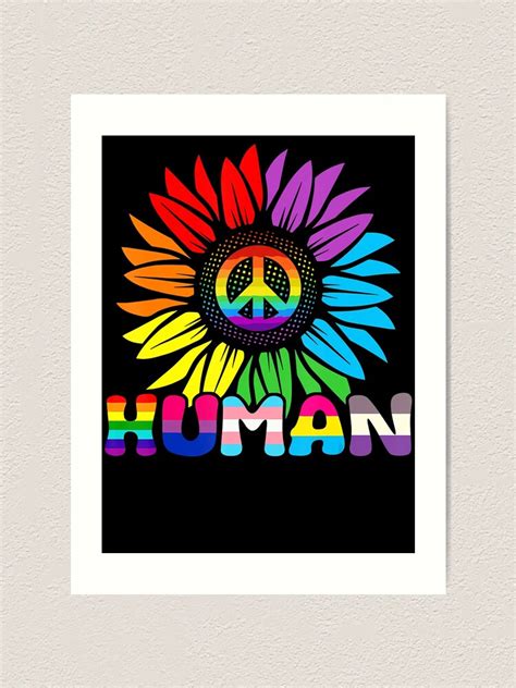 Human Daisy LGBT Flag Gay Pride Month Transgender Rainbow Art Print For Sale By DavidBenson