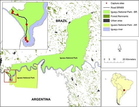 Geographical location of Iguazu National Park, Southern Brazil ...