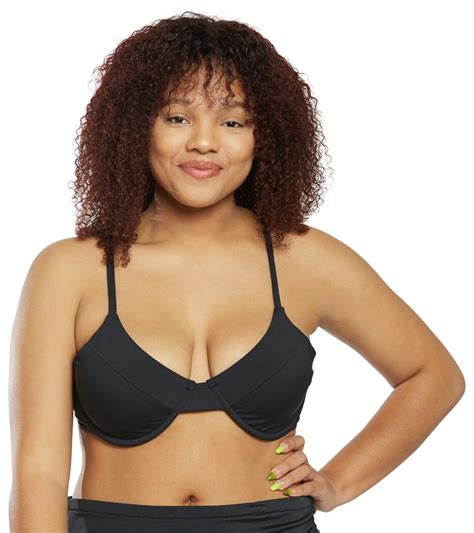 Volcom Plus Size Simply Seamless Underwire Bikini Top At Swimoutlet
