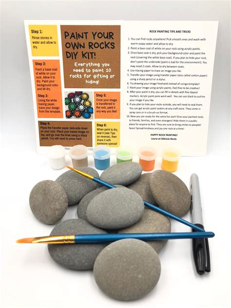 Paint Your Own Rocks Kit Diy Rock Painting Kit Everything Etsy