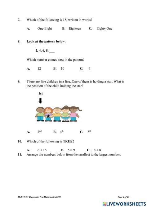 3363262 Grade 2 Mathematics Diagnostic Test