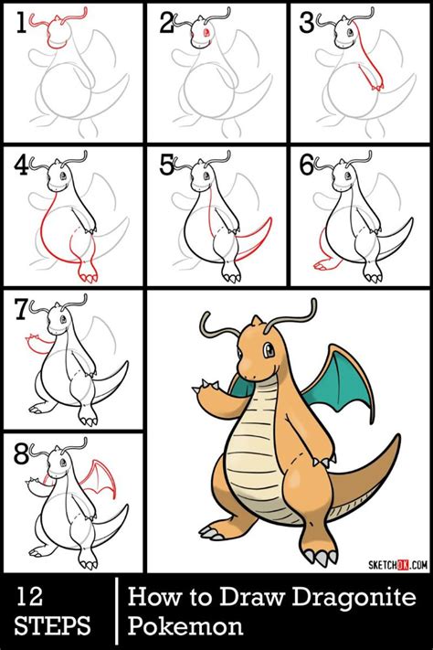 dragonite how to draw