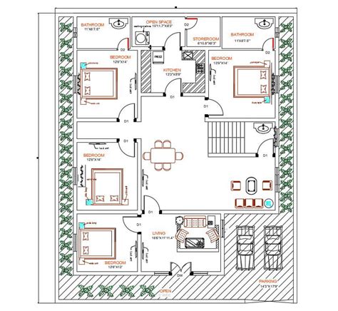 4 Bedroom Butterfly House Plans - Free House Plan 2172 sq ft 4 Bedroom ...