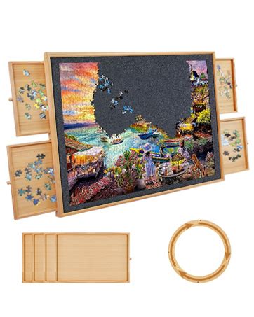 Amazon Teakmama Piece Wooden Jigsaw Puzzle Board With