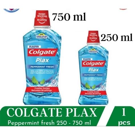 Jual Colgate Mouthwash Plax Pepermint 250ml Shopee Indonesia