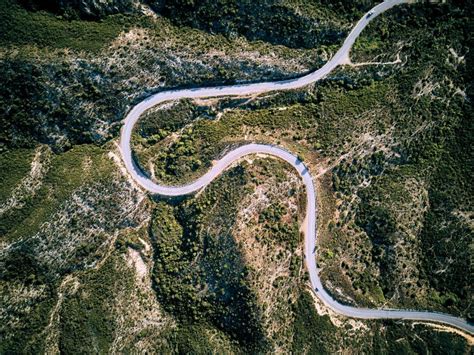 Winding Road Aerial View Stock Image Image Of Travel 135839955