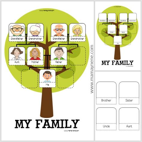 family tree worksheet  kids mama  nene maternidad