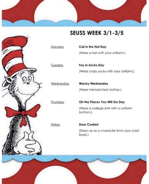 Dress Up For Dr Seuss Week News And Announcements