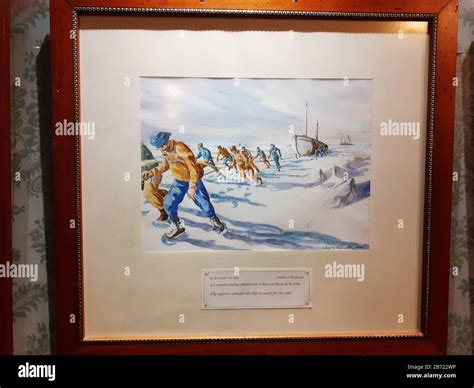 Artwork Depicting Ernest Shakletons Epic Escape From Antarctica In The