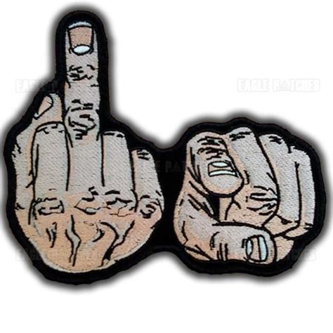 Patch Bordado Fuck You Hand