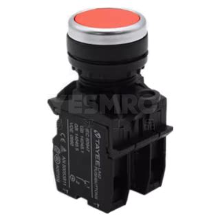 天逸 TAYEE LA42系列圆形平钮 LA42P-01（塑圈）/R 平头按钮 圆形 22mm 红色 1NC 自复型 2.94.02 ...