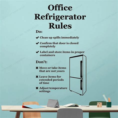 clean office refrigerator