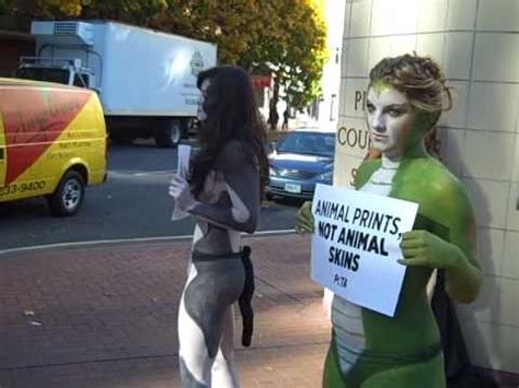Naked PETA Protest YouTube