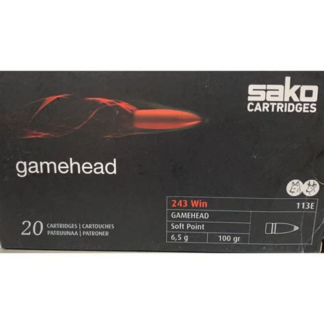 Cartouches Sako Gamehead Win Soft Point Grs E Boite De