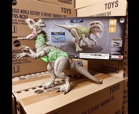 Индоминус рекс со звуком и зеленым светом, Jurassic World, Мир Юрского ...