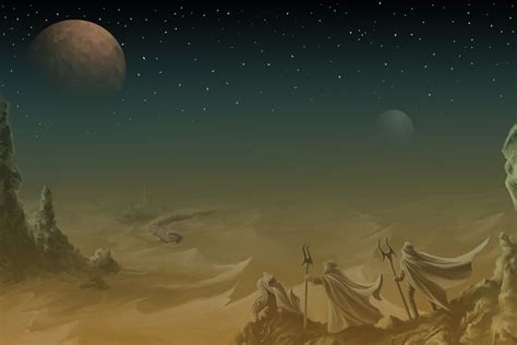 Nice Scenery Of Arrakis The Two Moons R Dune