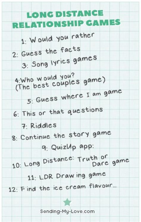 Long Distance Relationship Games To Play
