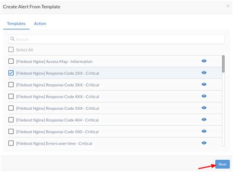 How to create alert from templates