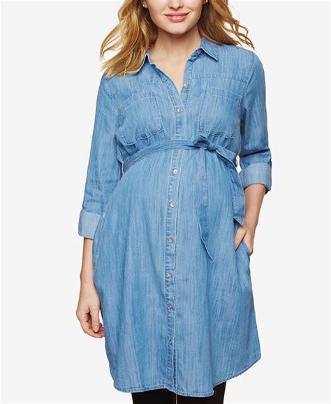 Motherhood Maternity Chambray Shirtdress Macys