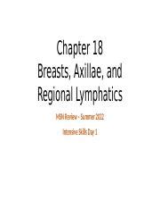 Chapter Breasts Axillae And Regional Lymphatics Msn Review Pptx