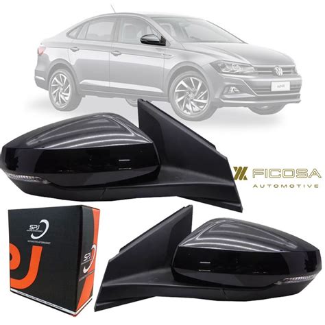 Par Retrovisor Original Polo Virtus 2017 2018 2019 Elétrico Pisca E