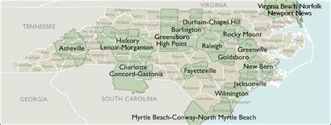 Metro Area Maps Of North Carolina