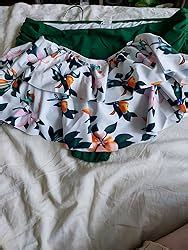 AOQUSSQOA Damen Badeanzug Rüschen Hals Hängen Bikini Sets Zweiteilige Bademode mit Hoher Taille