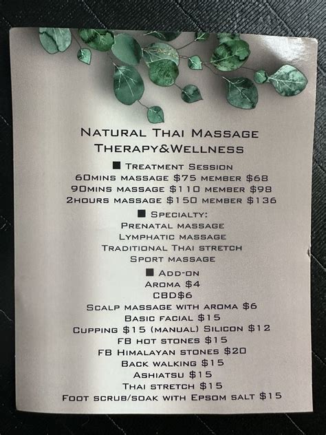 Natural Thai Massage Therapy And Wellness Updated January 2025 1420 Schertz Pkwy Schertz