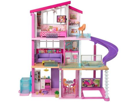 Casa Barbie Dos Sonhos - Casa da Barbie Mega Casa dos Sonhos - 125cm com Acessórios Mattel ...