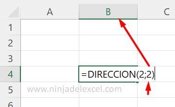 Aprenda Sobre la Función DIRECCION en Excel Ninja del Excel