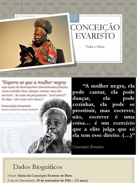 Conceição Evaristo Biografia Resumo - Conceição Evaristo | PDF