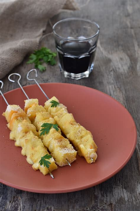 Spiedini Di Polenta E Formaggio Al Forno Spiedini Con Polenta