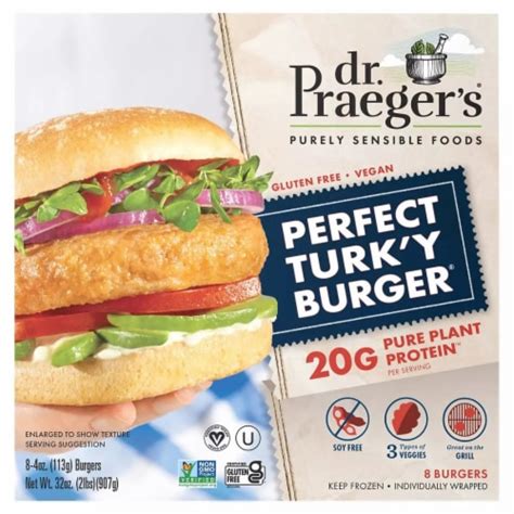 Dr Praegers Gluten Free Meatless Perfect Turky Burger Oz King