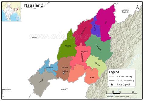 Nagaland District Map List Of Districts In Nagaland