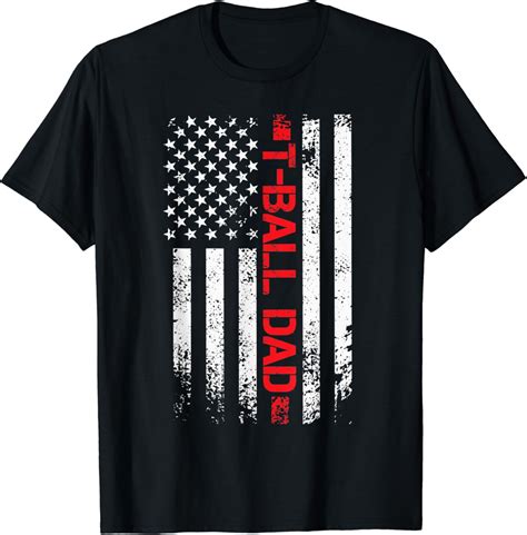 Hot Trending T Shirt With Tball Dad Ball Daddy T Ball Usa Flag Father S Day Walmart