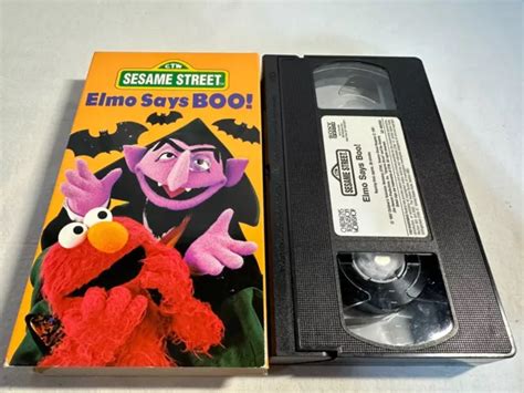 Sesame Street Elmo Says Boo Vhs Tape 1997 Halloween £1182 Picclick Uk