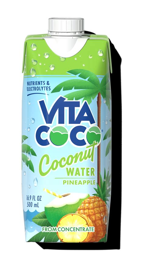 Vita Coco Coconut Water Nutrients And Electrolytes Rich Pineapple 16 9 Fl Oz Tetra