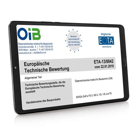 Zulassungen / ETA | SIHGA