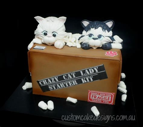 Crazy Cat Lady Starter Kit Cake - CakeCentral.com