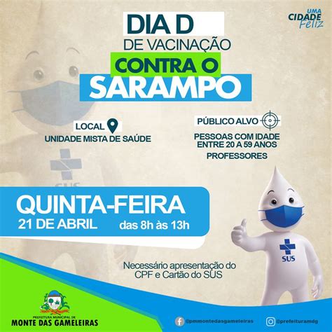 Prefeitura Municipal De Monte Das Gameleiras Dia D De Vacinação