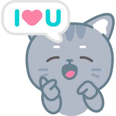 Love Tomomi The Cat Lineal Color Sticker Freepik