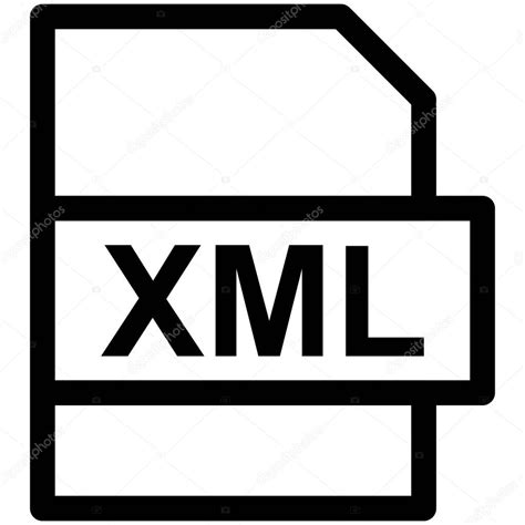 Formato de archivo XML Línea vectorial Icon Desig 2023