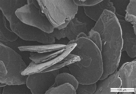 Eagle Graphite Graphite Flakes SEM Showing Some Sideways