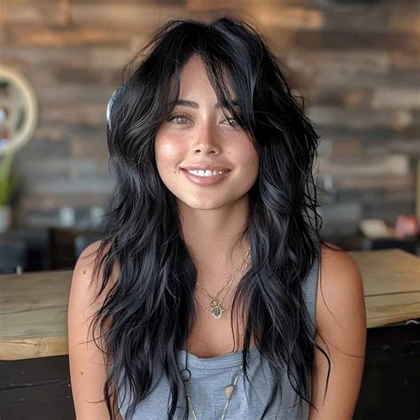 stunning long shag haircuts  freshen    hymum