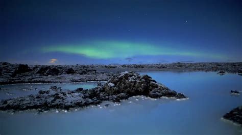 Blue Lagoon Iceland with northern lights - YouTube