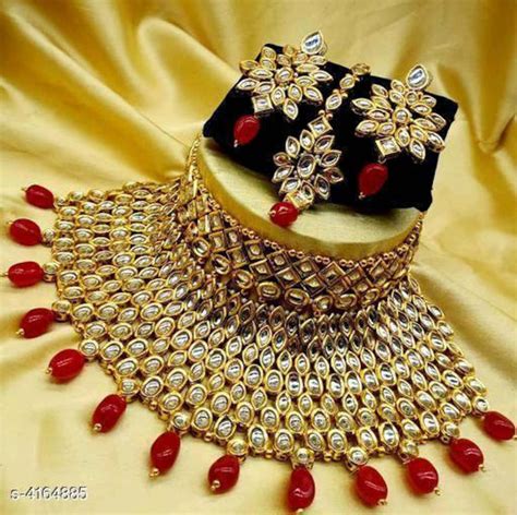 Indian Choker Bridal Jewelry Necklace Set Traditional Jewelry Etsy