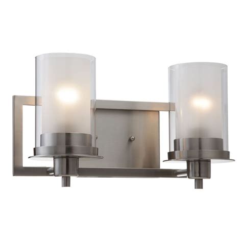 Designers Impressions Juno Satin Nickel 2 Light Wall Sconcebathroom